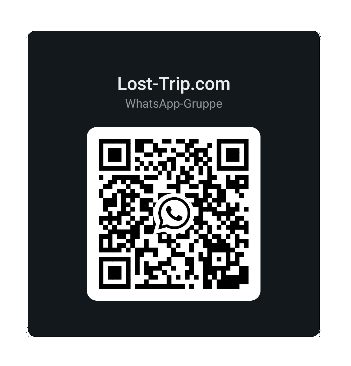 QR Code für die LostTrip WhatsApp Gruppe